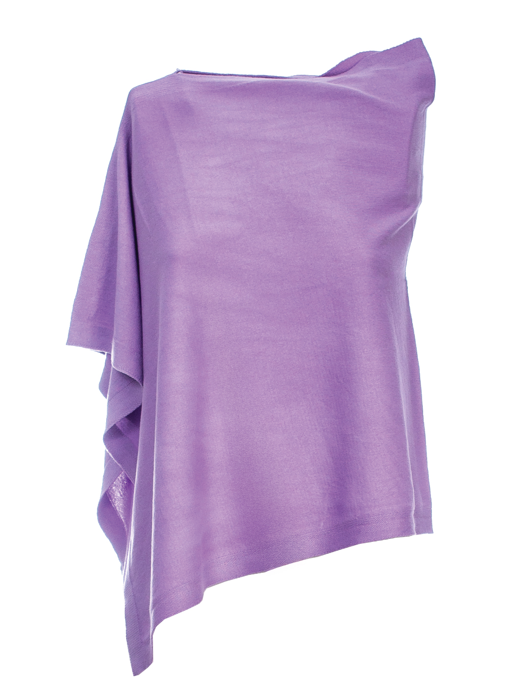 PONCHO MISTO COTONE, ONE SIZE - LILAC